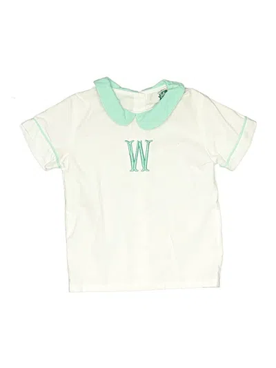 Pre-owned Assorted Brands Kids' Short Sleeve Top Ivory Collared Neckline Tops