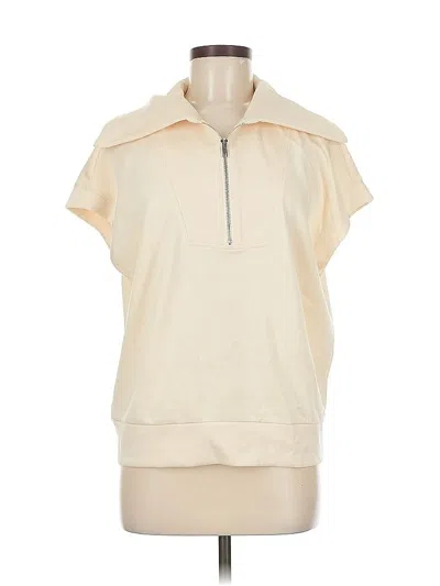 Pre-owned Assorted Brands Short Sleeve Top Ivory Cowl Neck Tops In White