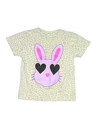 Pre-owned Assorted Brands Kids' Short Sleeve Top Ivory Keyhole Neckline Tops
