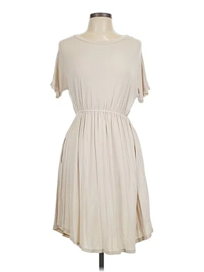 Pre-owned Assorted Brands Short Sleeve Top Ivory Keyhole Neckline Tops In White