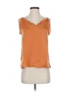 Assorted Brands Short Sleeve Top Orange Cold Shoulder Neckline Tops In Orange