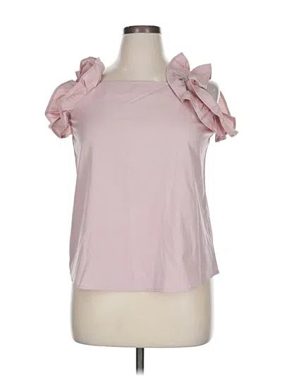 Pre-owned Assorted Brands Short Sleeve Top Pink Cold Shoulder Neckline Tops