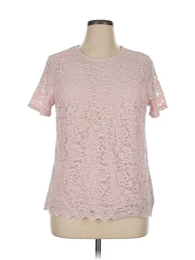 Pre-owned Assorted Brands Short Sleeve Top Pink Crew Neck Tops