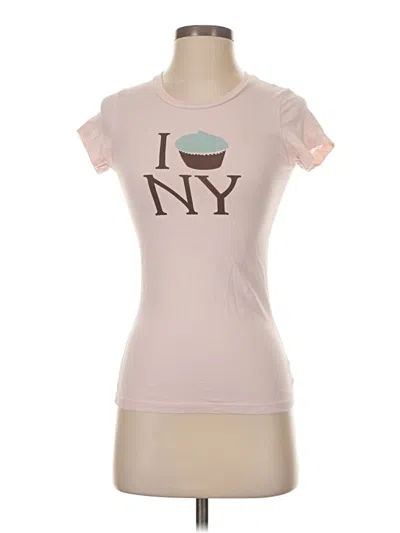 Pre-owned Assorted Brands Short Sleeve Top Pink Crew Neck Tops