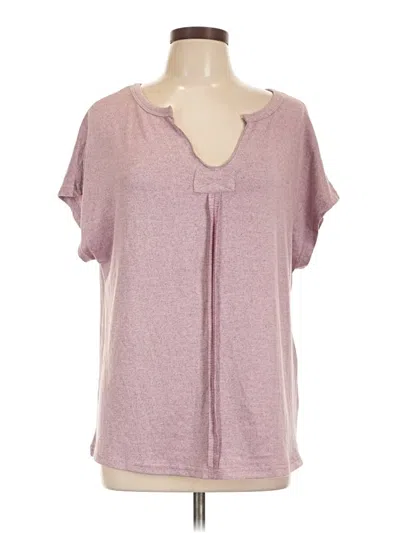 Pre-owned Assorted Brands Short Sleeve Top Pink Keyhole Neckline Tops