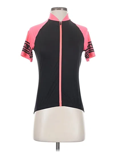 Pre-owned Assorted Brands Short Sleeve Top Pink Mock Neckline Tops