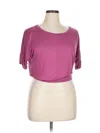 Assorted Brands Short Sleeve Top Pink Scoop Neck Tops In Pink