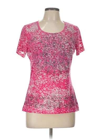 Pre-owned Assorted Brands Short Sleeve Top Pink Scoop Neck Tops