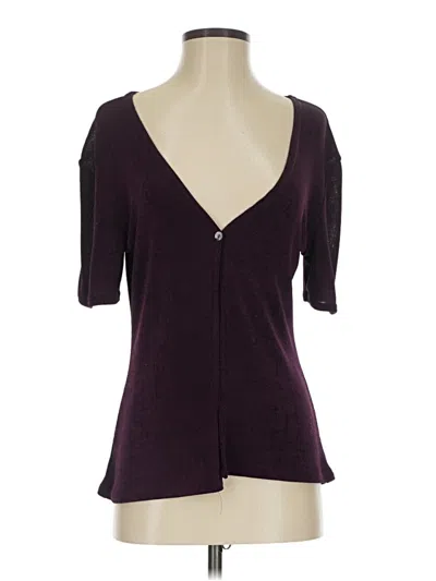 Pre-owned Assorted Brands Short Sleeve Top Purple Sweetheart Neckline Tops