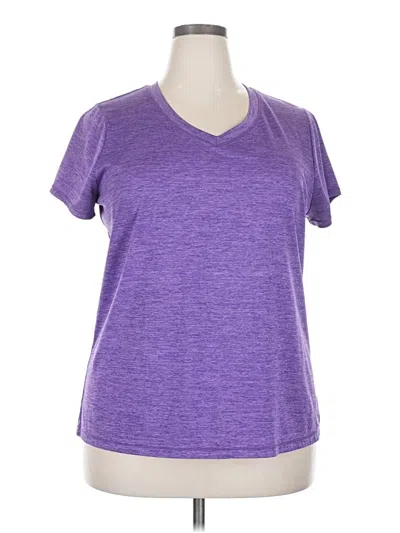 Pre-owned Assorted Brands Short Sleeve Top Purple V Neck Tops