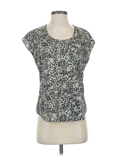 Pre-owned Assorted Brands Short Sleeve Top Silver Scoop Neck Tops