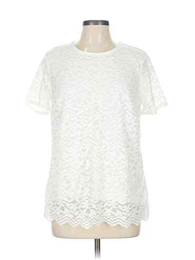 Assorted Brands Short Sleeve Top White Crew Neck Tops