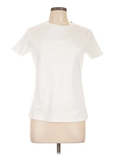 Pre-owned Assorted Brands Short Sleeve Top White Crew Neck Tops