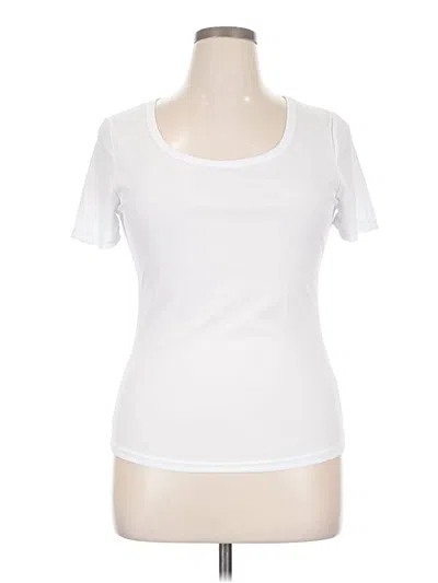 Assorted Brands Short Sleeve Top White Scoop Neck Tops