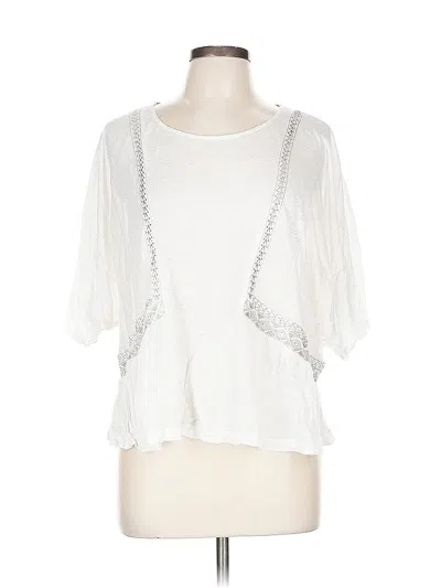 Pre-owned Assorted Brands Short Sleeve Top White Square Neckline Tops