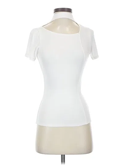 Pre-owned Assorted Brands Short Sleeve Top White Sweetheart Neckline Tops