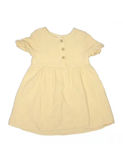 Pre-owned Assorted Brands Kids' Short Sleeve Top Yellow Square Neckline Tops