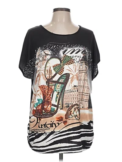Pre-owned Assorted Brands Short Sleeve T-shirt In Black