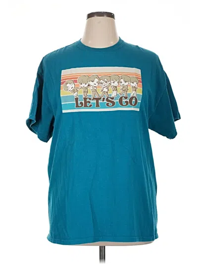 Pre-owned Assorted Brands Short Sleeve T-shirt In Blue