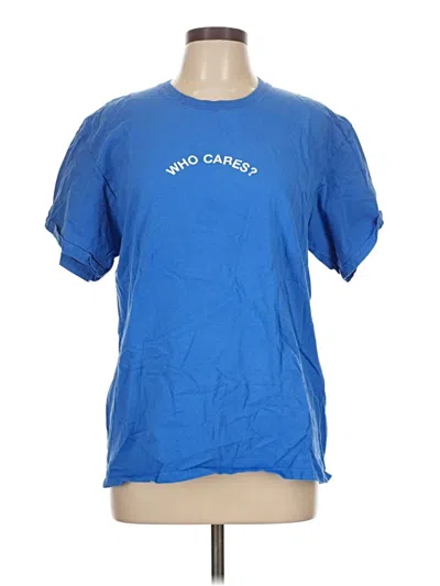 Pre-owned Assorted Brands Short Sleeve T-shirt In Blue