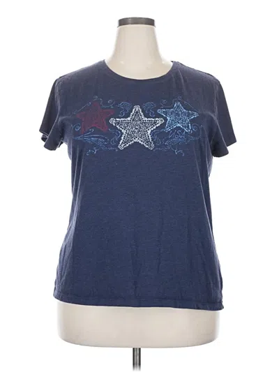 Pre-owned Assorted Brands Short Sleeve T-shirt In Blue