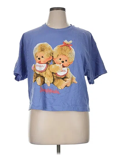 Pre-owned Assorted Brands Short Sleeve T-shirt In Blue