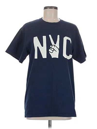 Pre-owned Assorted Brands Short Sleeve T-shirt In Blue