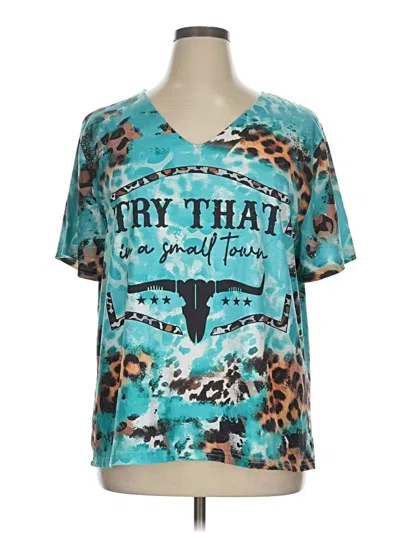 Pre-owned Assorted Brands Short Sleeve T-shirt In Blue
