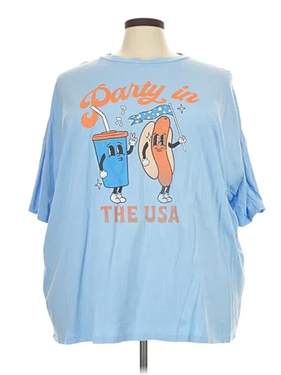 Pre-owned Assorted Brands Short Sleeve T-shirt In Blue