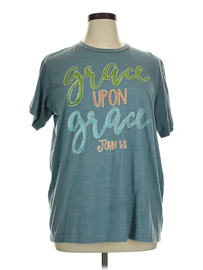 Pre-owned Assorted Brands Short Sleeve T-shirt In Blue