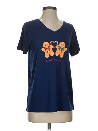 Pre-owned Assorted Brands Short Sleeve T-shirt In Blue