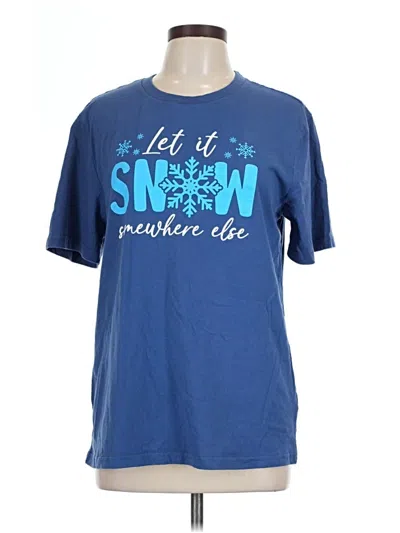 Pre-owned Assorted Brands Short Sleeve T-shirt In Blue