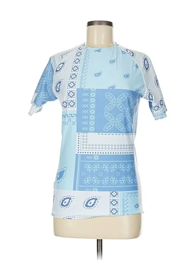 Pre-owned Assorted Brands Short Sleeve T-shirt In Blue