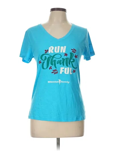 Pre-owned Assorted Brands Short Sleeve T-shirt In Blue