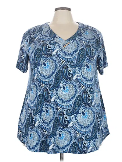 Pre-owned Assorted Brands Short Sleeve T-shirt In Blue