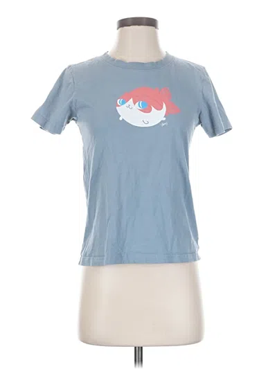 Pre-owned Assorted Brands Short Sleeve T-shirt In Blue