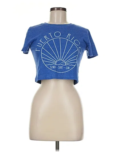 Pre-owned Assorted Brands Short Sleeve T-shirt In Blue