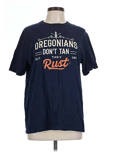 Pre-owned Assorted Brands Short Sleeve T-shirt In Blue