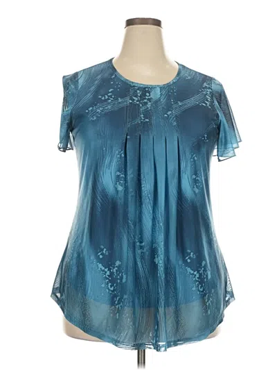 Pre-owned Assorted Brands Short Sleeve T-shirt In Blue