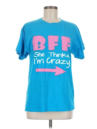 Pre-owned Assorted Brands Short Sleeve T-shirt In Blue