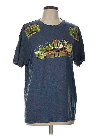 Pre-owned Assorted Brands Short Sleeve T-shirt In Blue