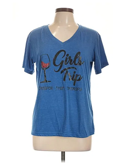 Pre-owned Assorted Brands Short Sleeve T-shirt In Blue