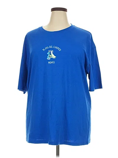Pre-owned Assorted Brands Short Sleeve T-shirt In Blue