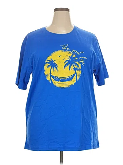Pre-owned Assorted Brands Short Sleeve T-shirt In Blue
