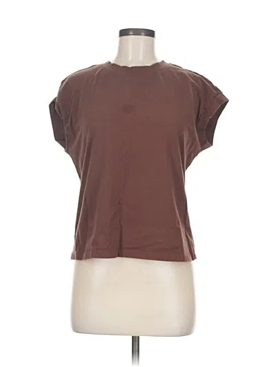 Pre-owned Assorted Brands Short Sleeve T-shirt In Brown