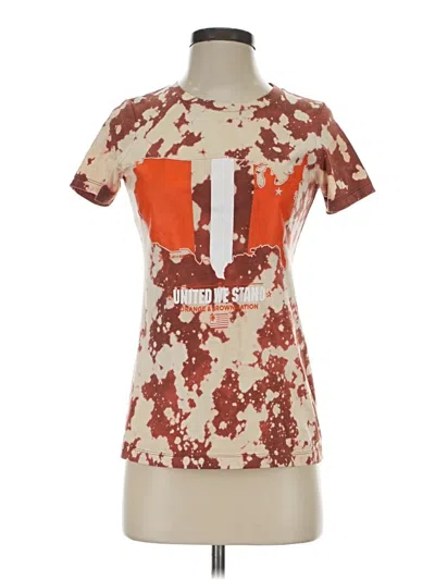 Pre-owned Assorted Brands Short Sleeve T-shirt In Brown