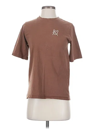 Pre-owned Assorted Brands Short Sleeve T-shirt In Brown