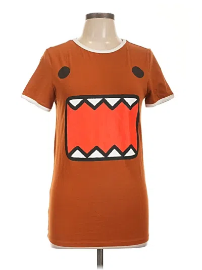 Pre-owned Assorted Brands Short Sleeve T-shirt In Brown