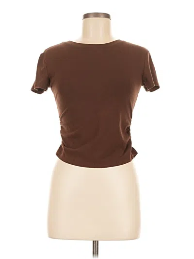 Pre-owned Assorted Brands Short Sleeve T-shirt In Brown