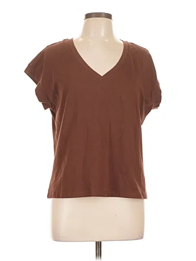 Pre-owned Assorted Brands Short Sleeve T-shirt In Brown